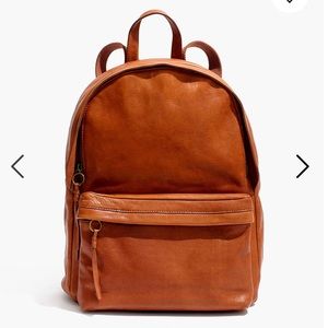 Full-Size Madewell Lorimer Brown Leather Backpack